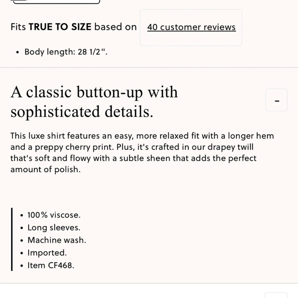 J.Crew Drapey button-up shirt in cherry-printed - Picture 7 of 7